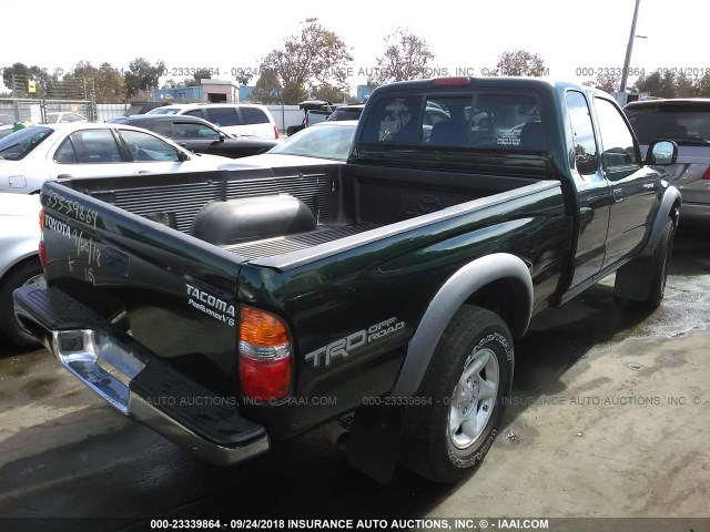5TESN92N01Z845052 - 2001 TOYOTA TACOMA XTRACAB PRERUNNER მწვანე ფოტო 4