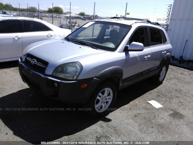 KM8JN72DX6U340459 - 2006 HYUNDAI TUCSON GLS/LIMITED SILVER photo 2