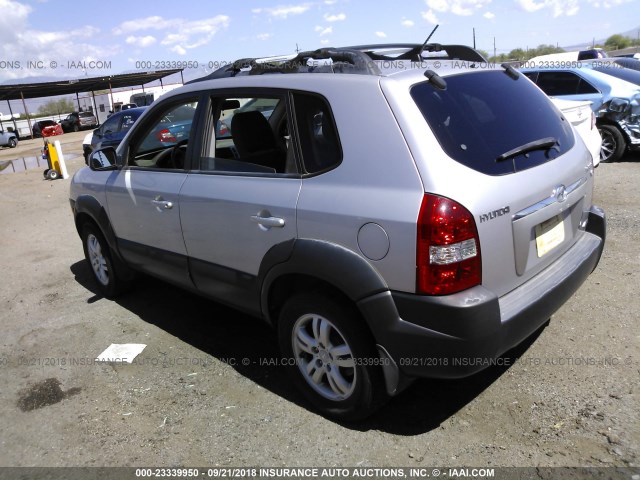 KM8JN72DX6U340459 - 2006 HYUNDAI TUCSON GLS/LIMITED SILVER photo 3