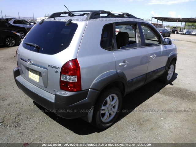 KM8JN72DX6U340459 - 2006 HYUNDAI TUCSON GLS/LIMITED SILVER photo 4