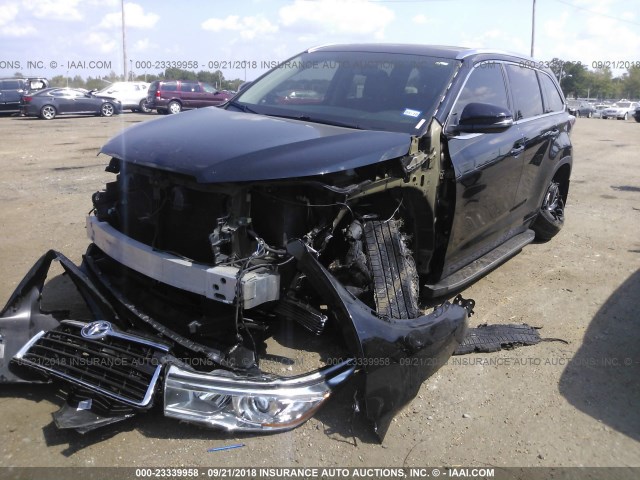 5TDJKRFH6GS285276 - 2016 TOYOTA HIGHLANDER XLE შავი ფოტო 2