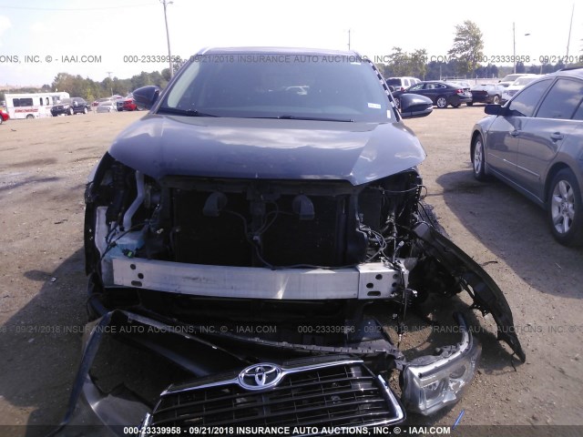 5TDJKRFH6GS285276 - 2016 TOYOTA HIGHLANDER XLE შავი ფოტო 6