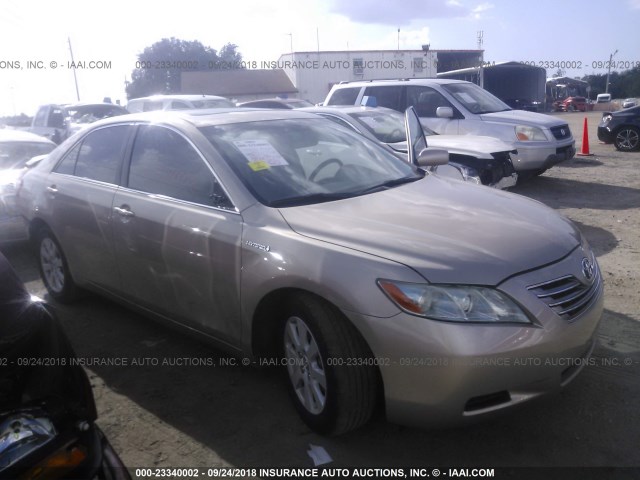 4T1BB46K29U105966 - 2009 TOYOTA CAMRY HYBRID TAN photo 1