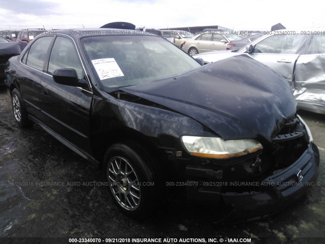 1HGCG66802A059654 - 2002 HONDA ACCORD EX/SE BLACK photo 1