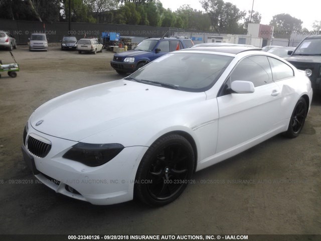 WBAEH73465B192460 - 2005 BMW 645 CI AUTOMATIC WHITE photo 2