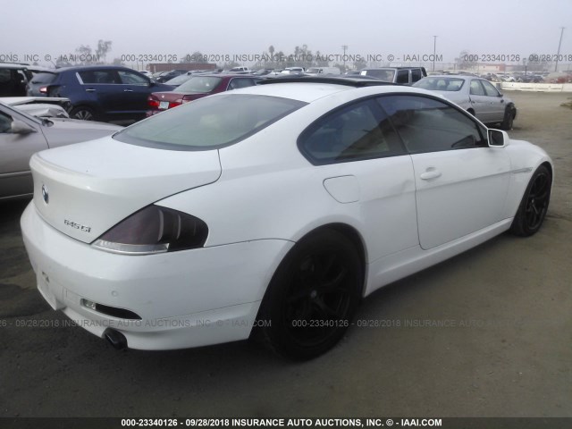 WBAEH73465B192460 - 2005 BMW 645 CI AUTOMATIC WHITE photo 4