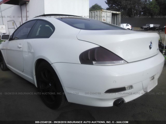 WBAEH73465B192460 - 2005 BMW 645 CI AUTOMATIC WHITE photo 6