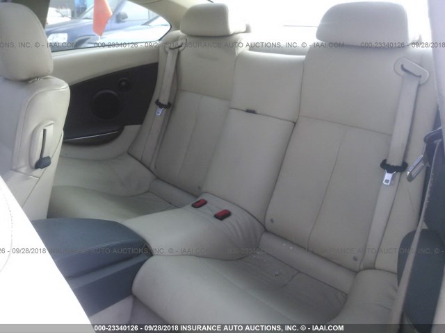 WBAEH73465B192460 - 2005 BMW 645 CI AUTOMATIC WHITE photo 8