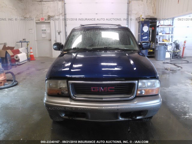 1GKDT13W212115482 - 2001 GMC JIMMY BLUE photo 6