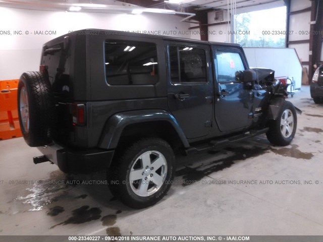 1J4GA59198L554064 - 2008 JEEP WRANGLER UNLIMITE SAHARA Navy photo 4