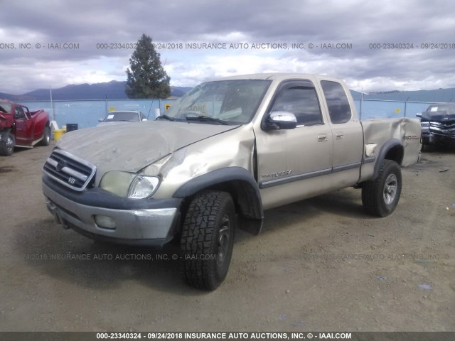 5TBBT44142S315810 - 2002 TOYOTA TUNDRA ACCESS CAB/ACCESS CAB SR5 TAN photo 2