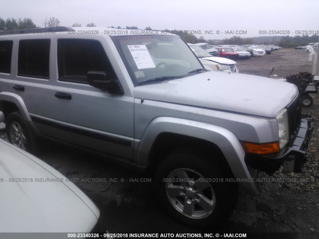 1J8HG48NX6C145083 - 2006 JEEP COMMANDER SILVER photo 1