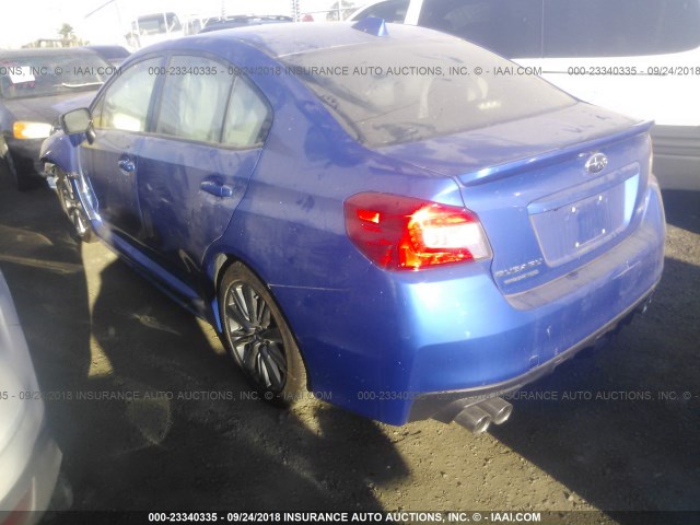 JF1VA1B67H9833933 - 2017 SUBARU WRX BLUE photo 3