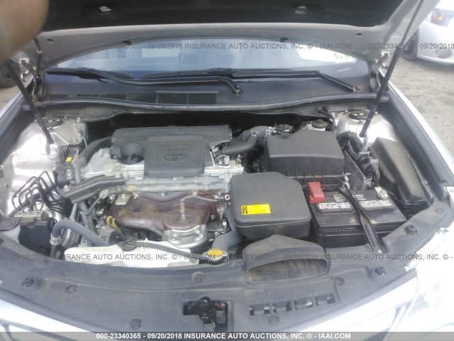 4T4BF1FK0ER418629 - 2014 TOYOTA CAMRY L/SE/LE/XLE ვერცხლისფერი ფოტო 10