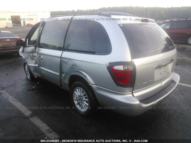 2C8GP74L22R724920 - 2002 CHRYSLER TOWN & COUNTRY EX SILVER photo 3
