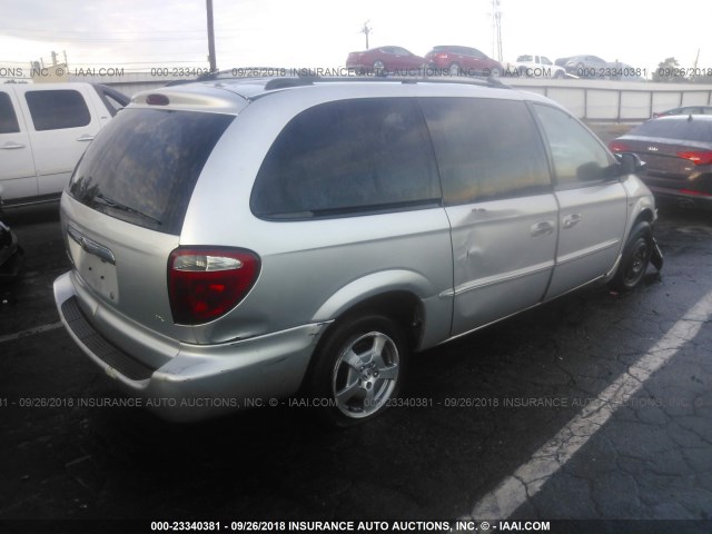 2C8GP74L22R724920 - 2002 CHRYSLER TOWN & COUNTRY EX SILVER photo 4