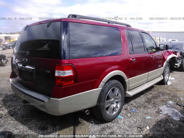 1FMFK17547LA97638 - 2007 FORD EXPEDITION EL EDDIE BAUER RED photo 4