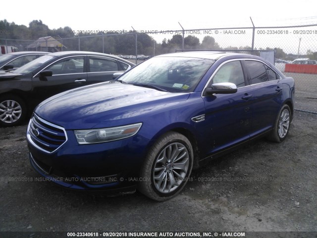 1FAHP2F86DG191367 - 2013 FORD TAURUS LIMITED BLUE photo 2