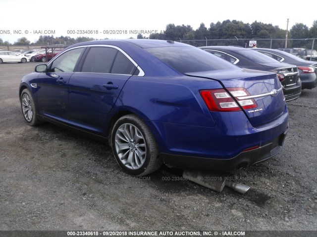 1FAHP2F86DG191367 - 2013 FORD TAURUS LIMITED BLUE photo 3