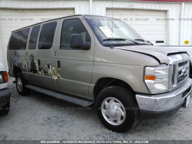 1FBNE3BL7CDA89308 - 2012 FORD ECONOLINE E350 SUPER DUTY WAGON TAN photo 1