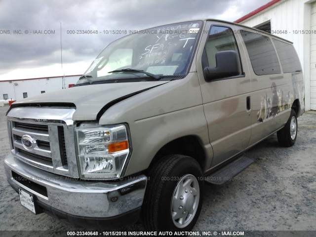 1FBNE3BL7CDA89308 - 2012 FORD ECONOLINE E350 SUPER DUTY WAGON TAN photo 2