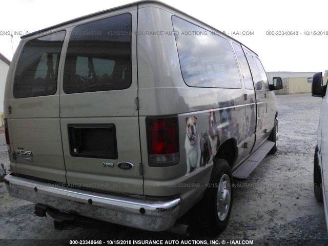 1FBNE3BL7CDA89308 - 2012 FORD ECONOLINE E350 SUPER DUTY WAGON TAN photo 4