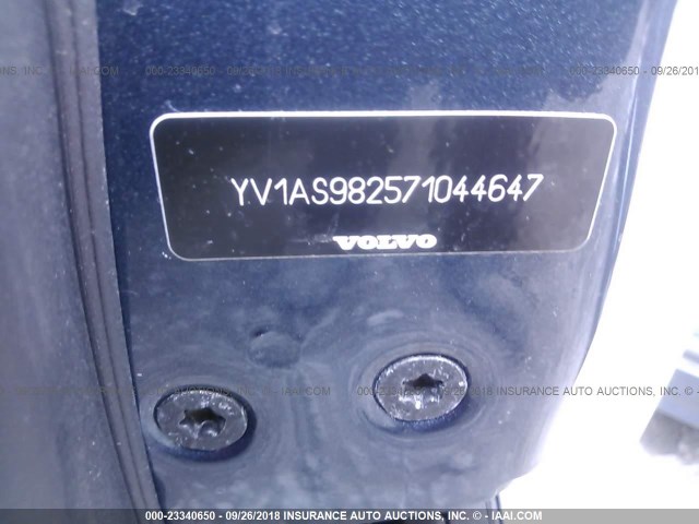 YV1AS982571044647 - 2007 VOLVO S80 3.2 BLUE photo 9