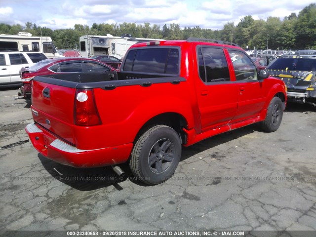 1FMZU77K35UA16748 - 2005 FORD EXPLORER SPORT TR  RED photo 4