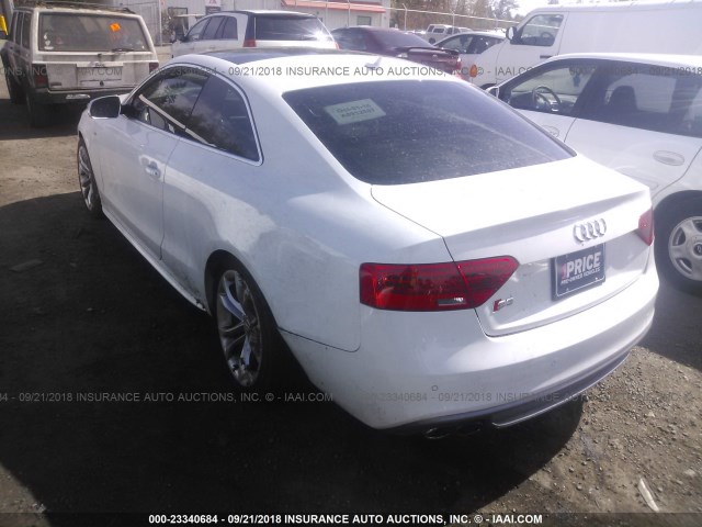 WAUVGAFR5DA012123 - 2013 AUDI S5 PRESTIGE WHITE photo 3