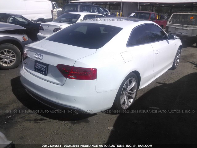 WAUVGAFR5DA012123 - 2013 AUDI S5 PRESTIGE WHITE photo 4