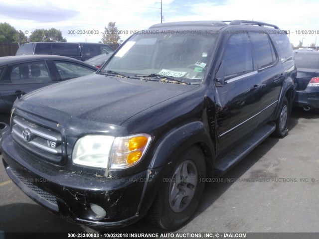 5TDZT38A31S034901 - 2001 TOYOTA SEQUOIA LIMITED BLACK photo 6