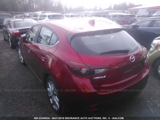 JM1BM1M35E1102841 - 2014 MAZDA 3 GRAND TOURING RED photo 3