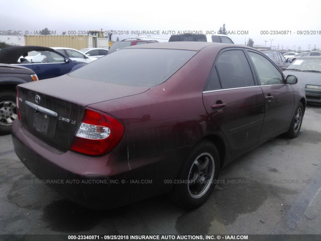 4T1BE32K84U344356 - 2004 TOYOTA CAMRY LE/XLE/SE Qırmızı foto 4