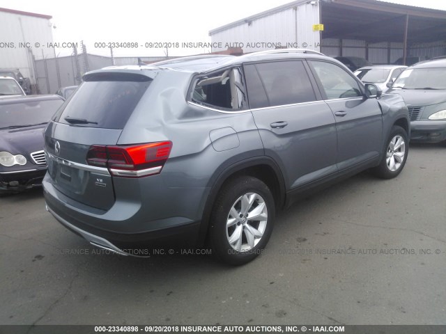 1V2LR2CA2JC519441 - 2018 VOLKSWAGEN ATLAS SE GRAY photo 4