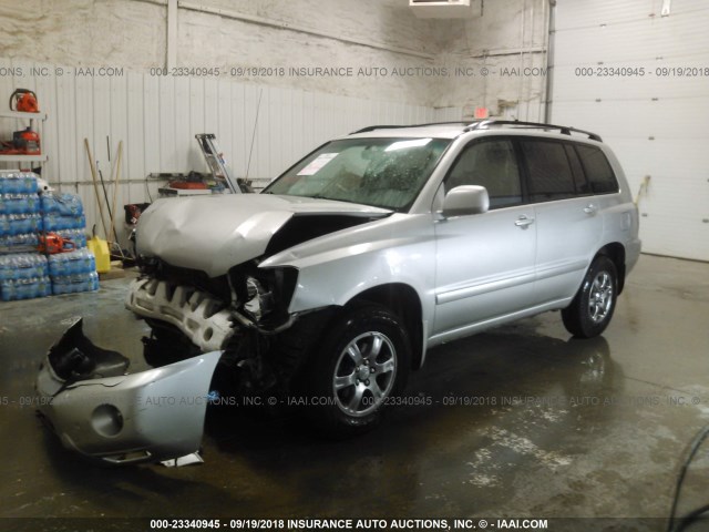 JTEEP21A050088880 - 2005 TOYOTA HIGHLANDER LIMITED SILVER photo 2