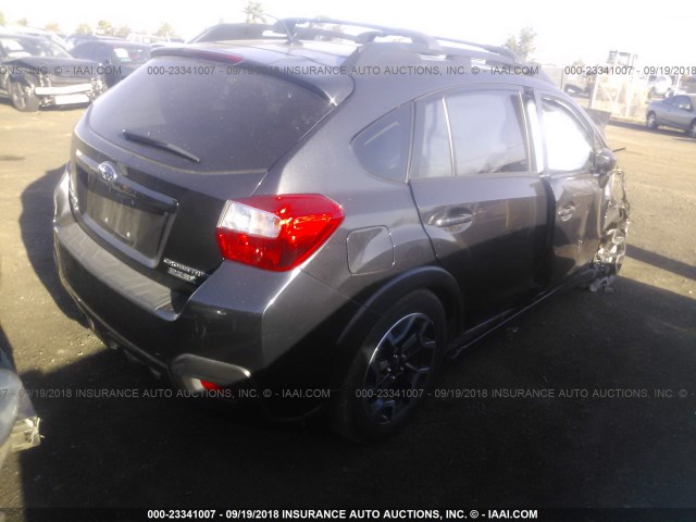 JF2GPABCXG8283253 - 2016 SUBARU CROSSTREK PREMIUM ნაცრისფერი ფოტო 4