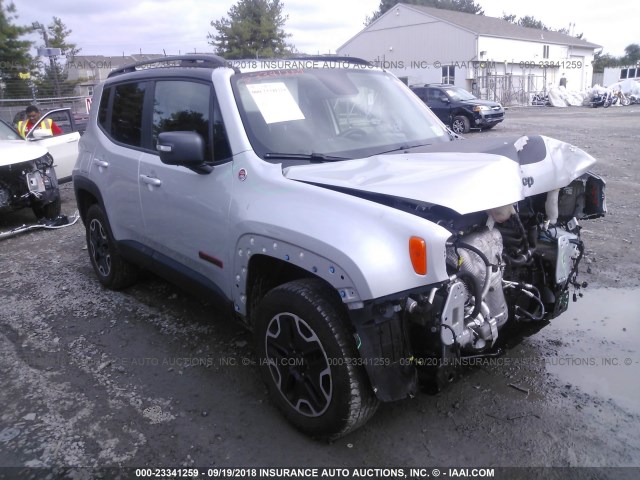 ZACCJBCT4GPC60949 - 2016 JEEP RENEGADE TRAILHAWK SILVER photo 1