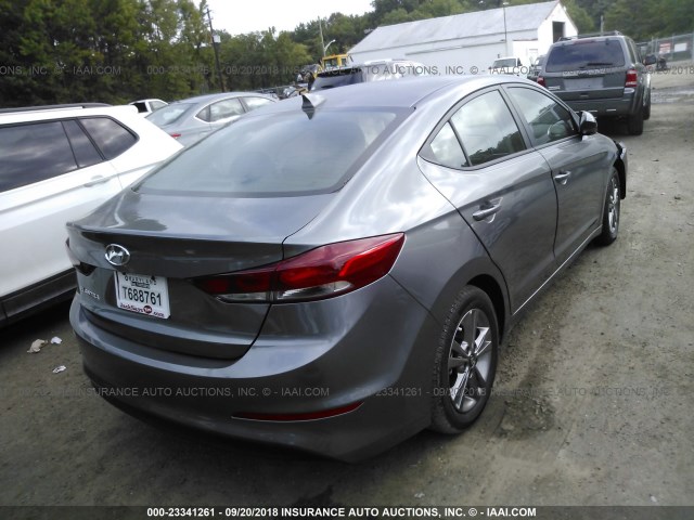 5NPD84LF0JH378227 - 2018 HYUNDAI ELANTRA SEL/VALUE/LIMITED GRAY photo 4