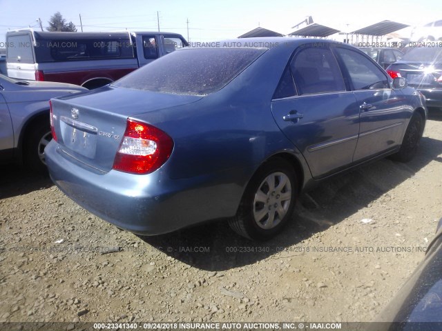 4T1BE32KX3U783959 - 2003 TOYOTA CAMRY LE/XLE/SE Көк фото 4