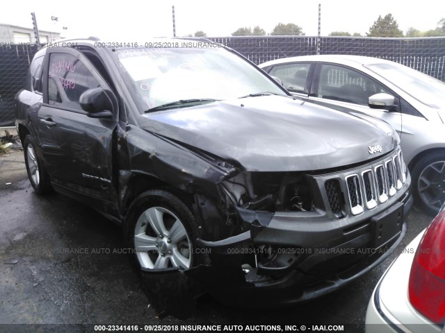 1C4NJDBB8ED800392 - 2014 JEEP COMPASS SPORT GRAY photo 1