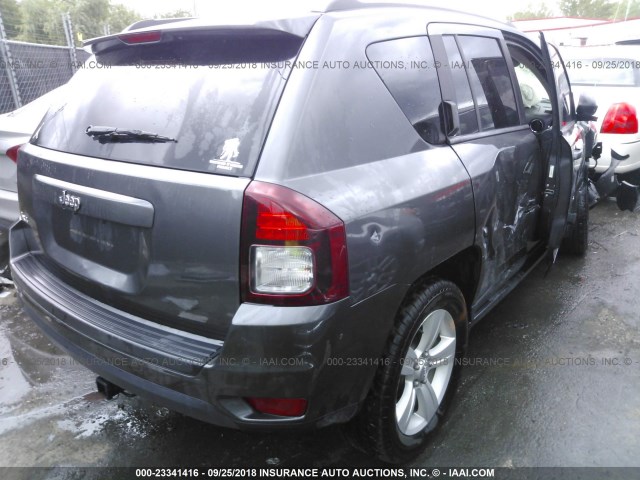 1C4NJDBB8ED800392 - 2014 JEEP COMPASS SPORT GRAY photo 4