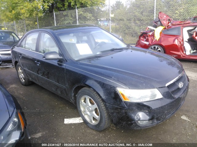 5NPEU46C86H134429 - 2006 HYUNDAI SONATA GLS/LX BLACK photo 1