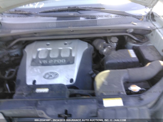 KM8JN12D76U250635 - 2006 HYUNDAI TUCSON GLS/LIMITED GRAY photo 10