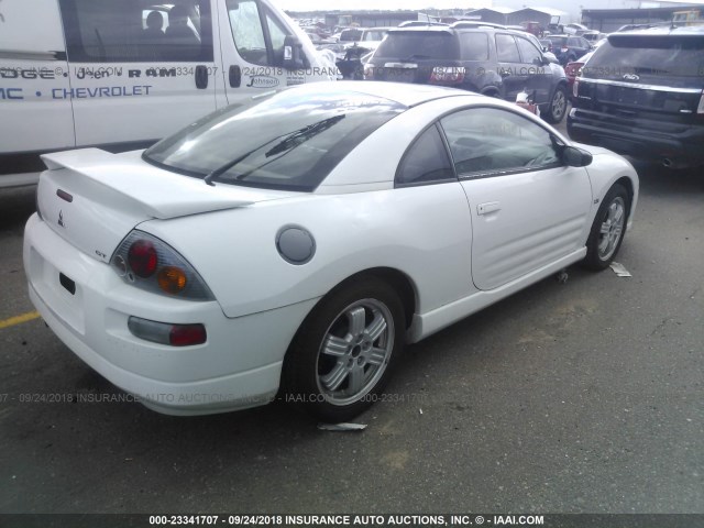 4A3AC54L1YE131818 - 2000 MITSUBISHI ECLIPSE GT WHITE photo 4