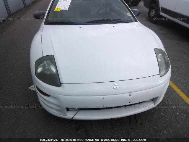 4A3AC54L1YE131818 - 2000 MITSUBISHI ECLIPSE GT WHITE photo 6