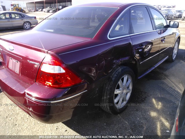 1FAFP25126G157425 - 2006 FORD FIVE HUNDRED LIMITED RED photo 6