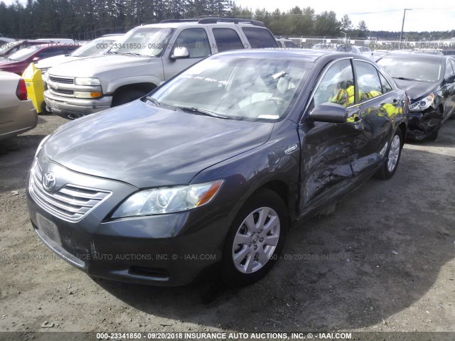 4T1BB46K98U046896 - 2008 TOYOTA CAMRY HYBRID GRAY photo 2