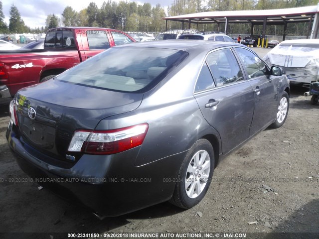 4T1BB46K98U046896 - 2008 TOYOTA CAMRY HYBRID GRAY photo 4