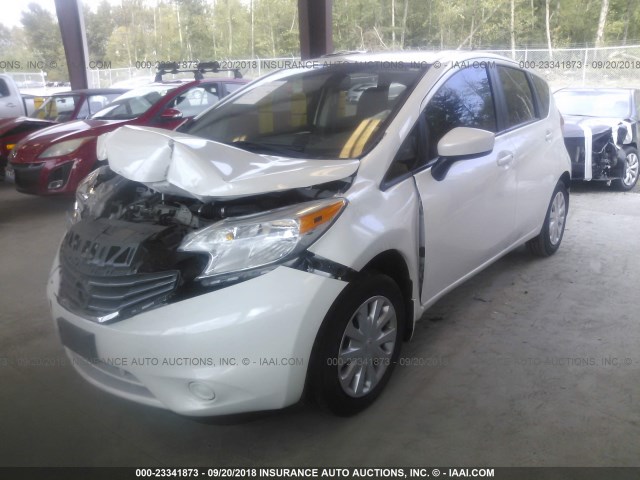 3N1CE2CP6FL431475 - 2015 NISSAN VERSA NOTE S/S PLUS/SV/SL/SR WHITE photo 2