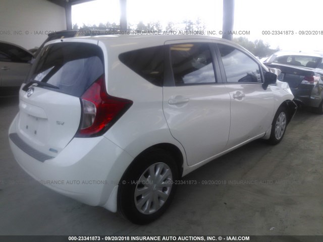 3N1CE2CP6FL431475 - 2015 NISSAN VERSA NOTE S/S PLUS/SV/SL/SR WHITE photo 4